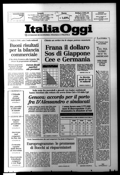 Italia oggi : quotidiano di economia finanza e politica